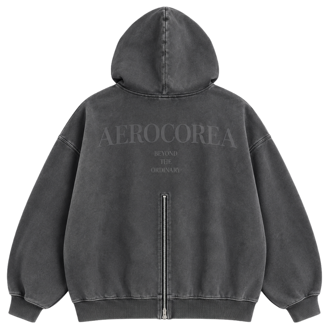Back Zip Hoodie — Washed